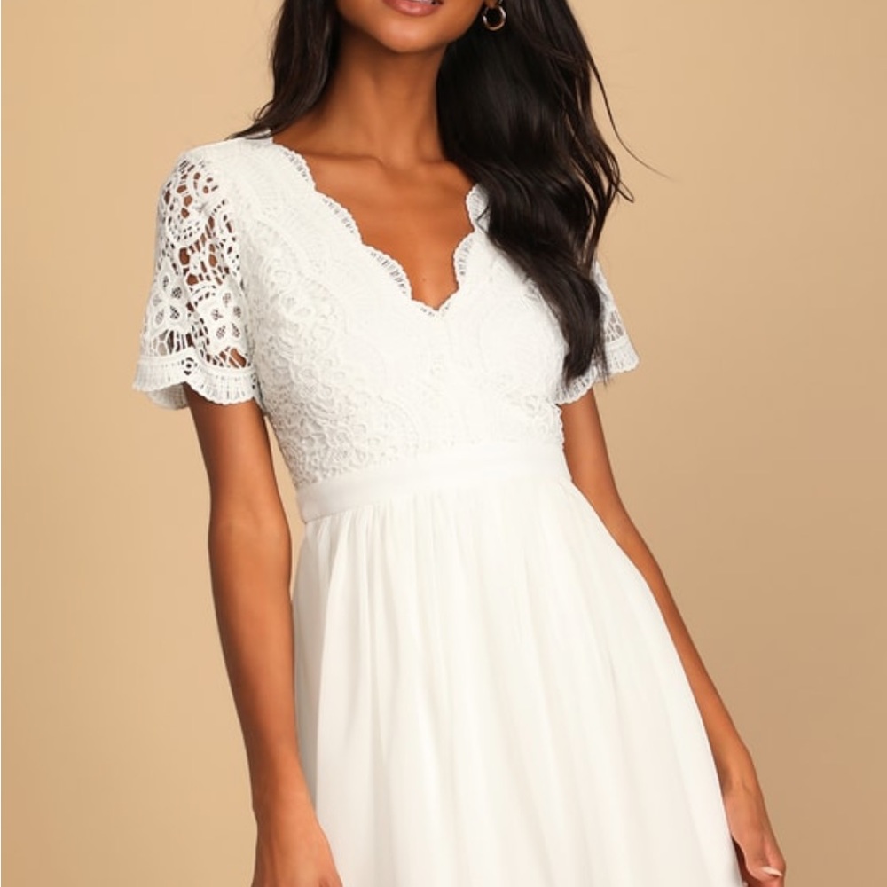Lace white dress